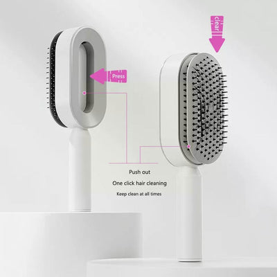 Self Cleaning Hair Brush For Women Massage Scalp Promote Blood Circulation Anti Hair Loss 3D Hair Growth Comb Hairbrush Self-Cleaning Hair Brush   3D Air Cushion Massager Brush   Airbag Massage Comb B